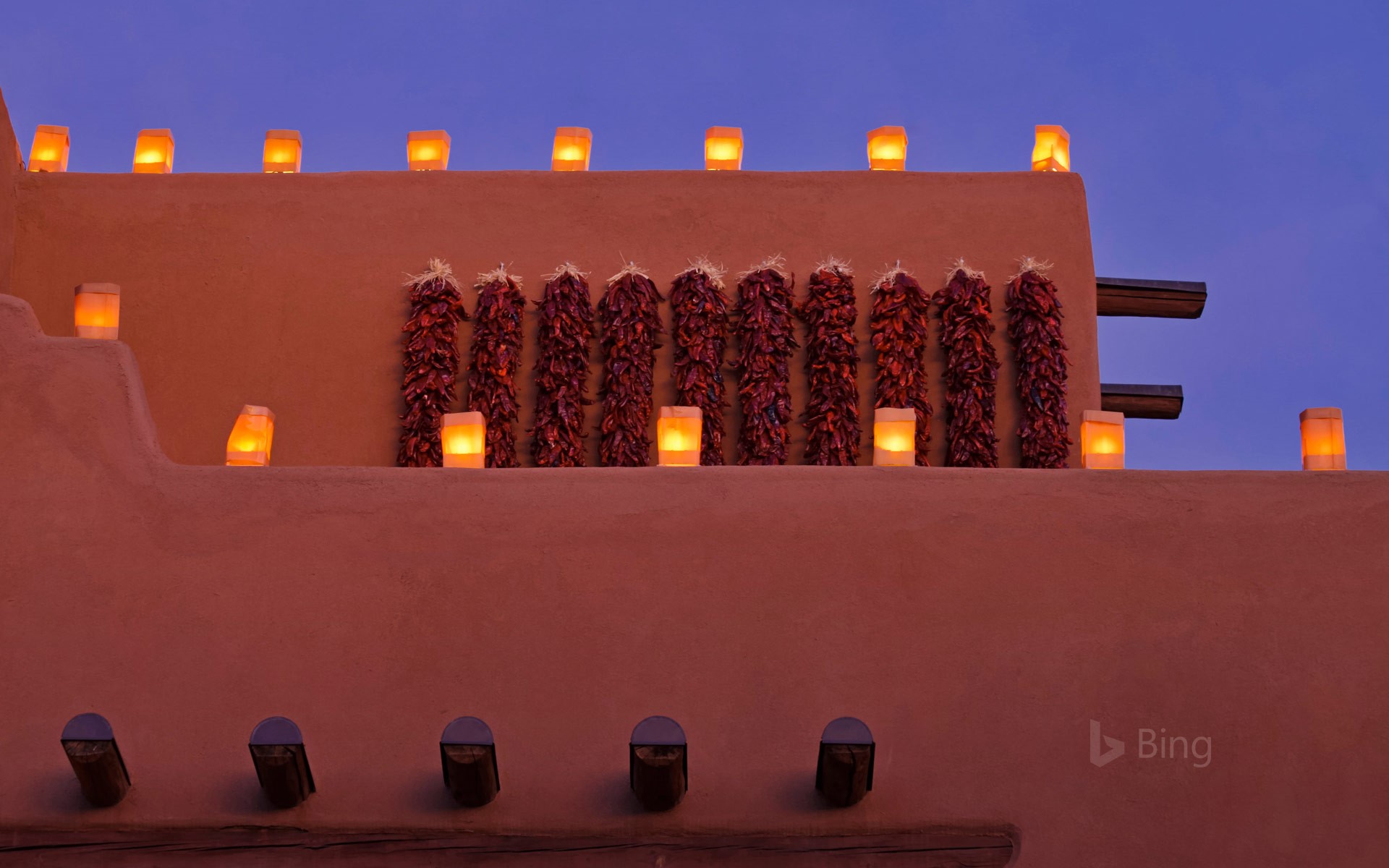 Farolito lights in Santa Fe, New Mexico