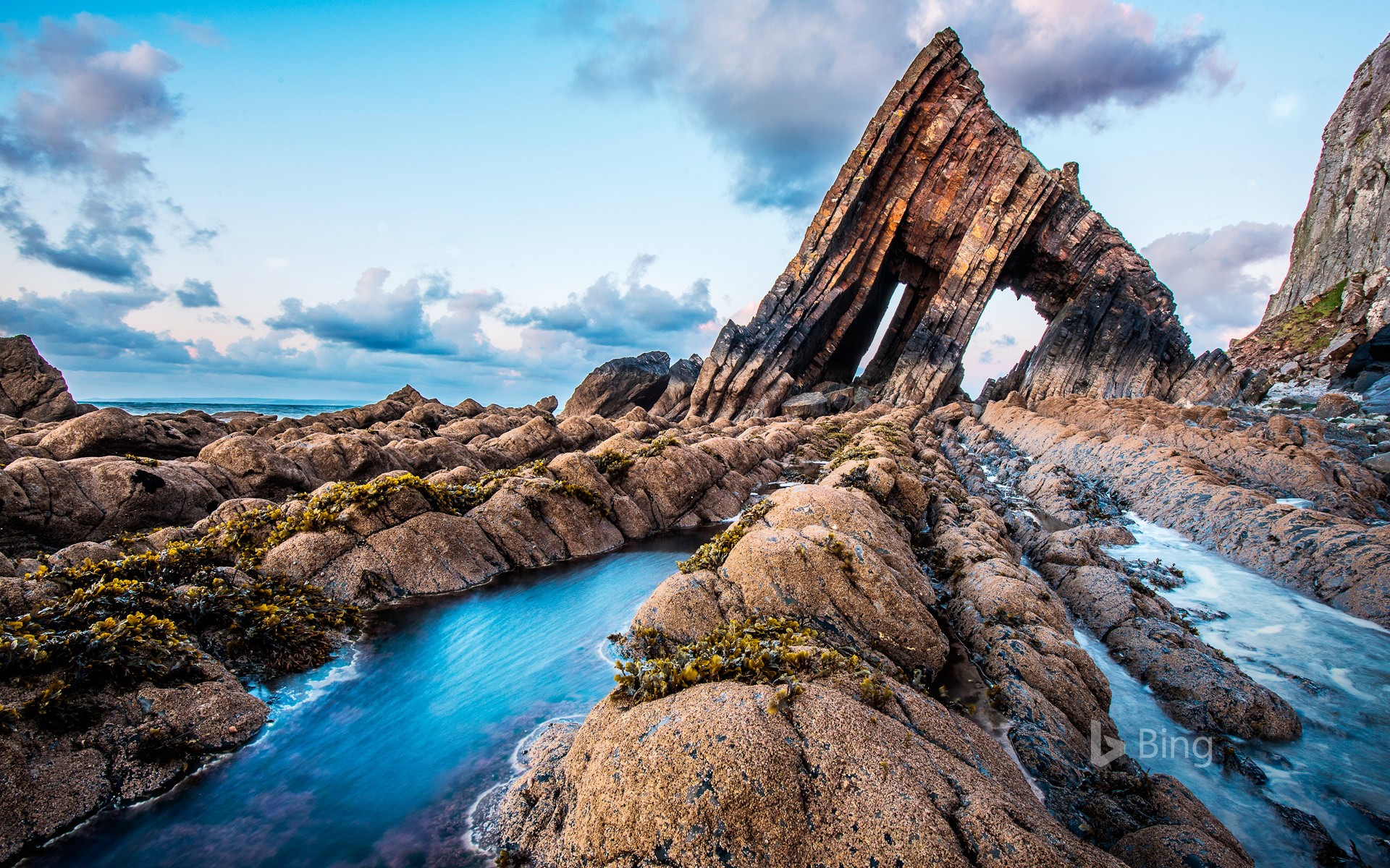 Blackchurch Rock on the North Devon coast, England