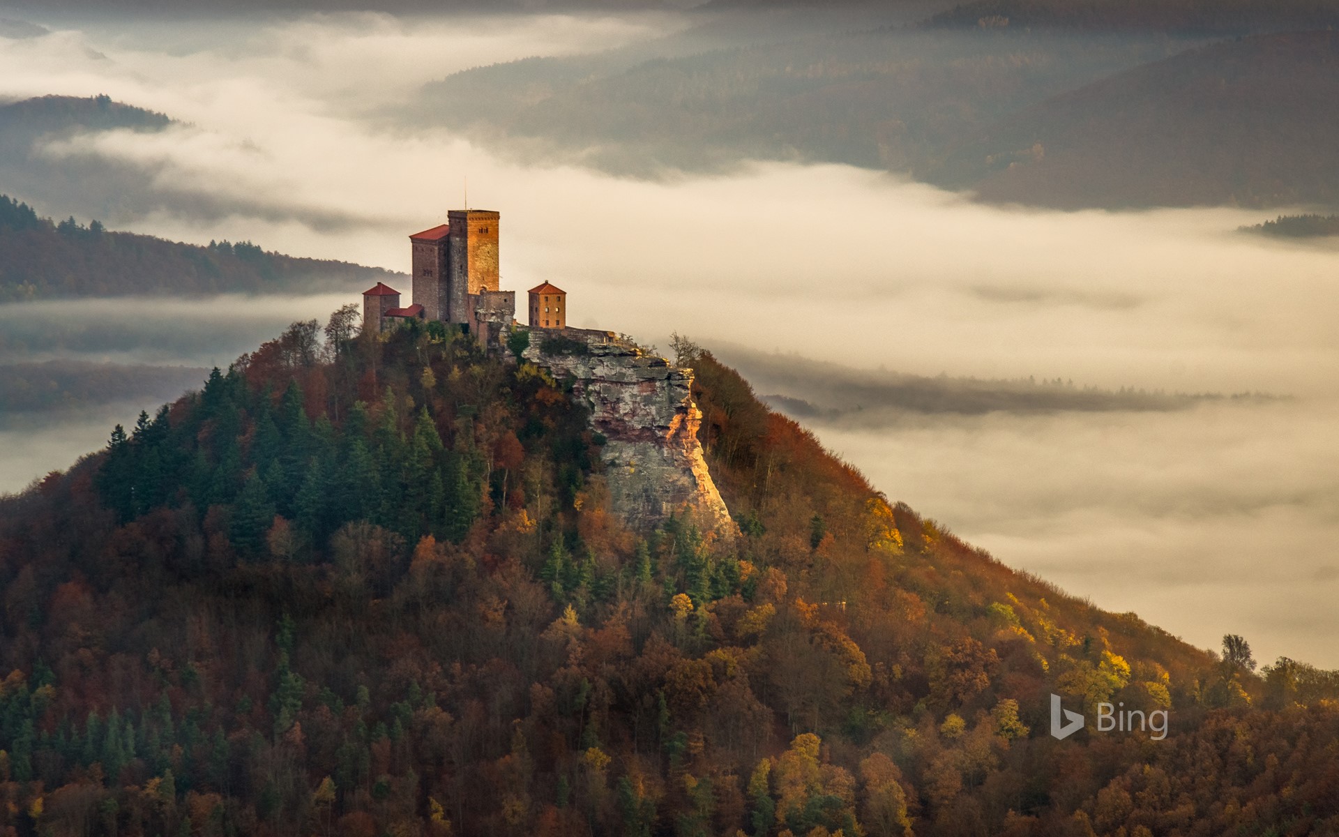 Trifels Castle in the Palatinate Forest, Rhineland-Palatinate, Germany