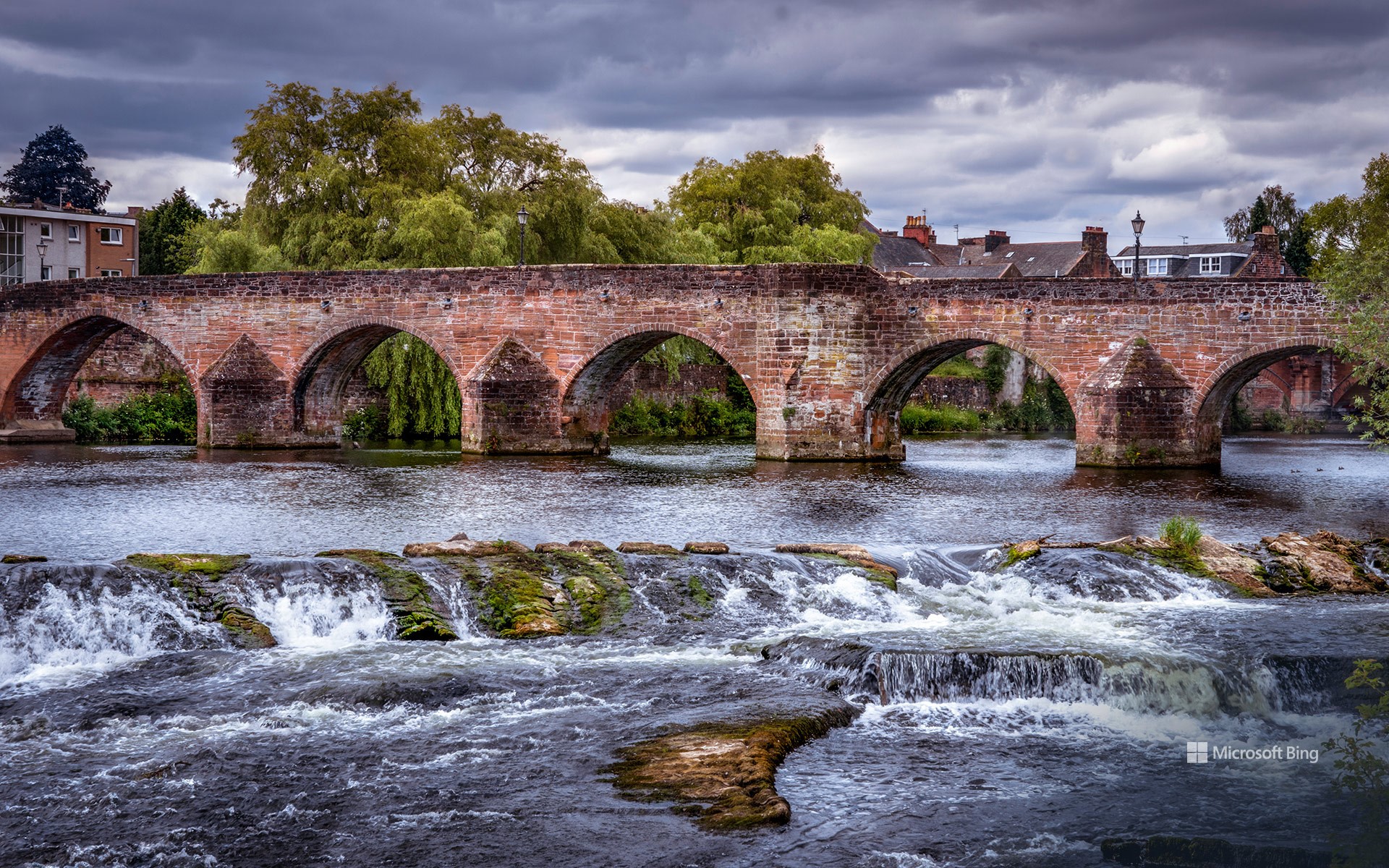 Devorgilla Bridge in Dumfries Galloway Scotland, UK