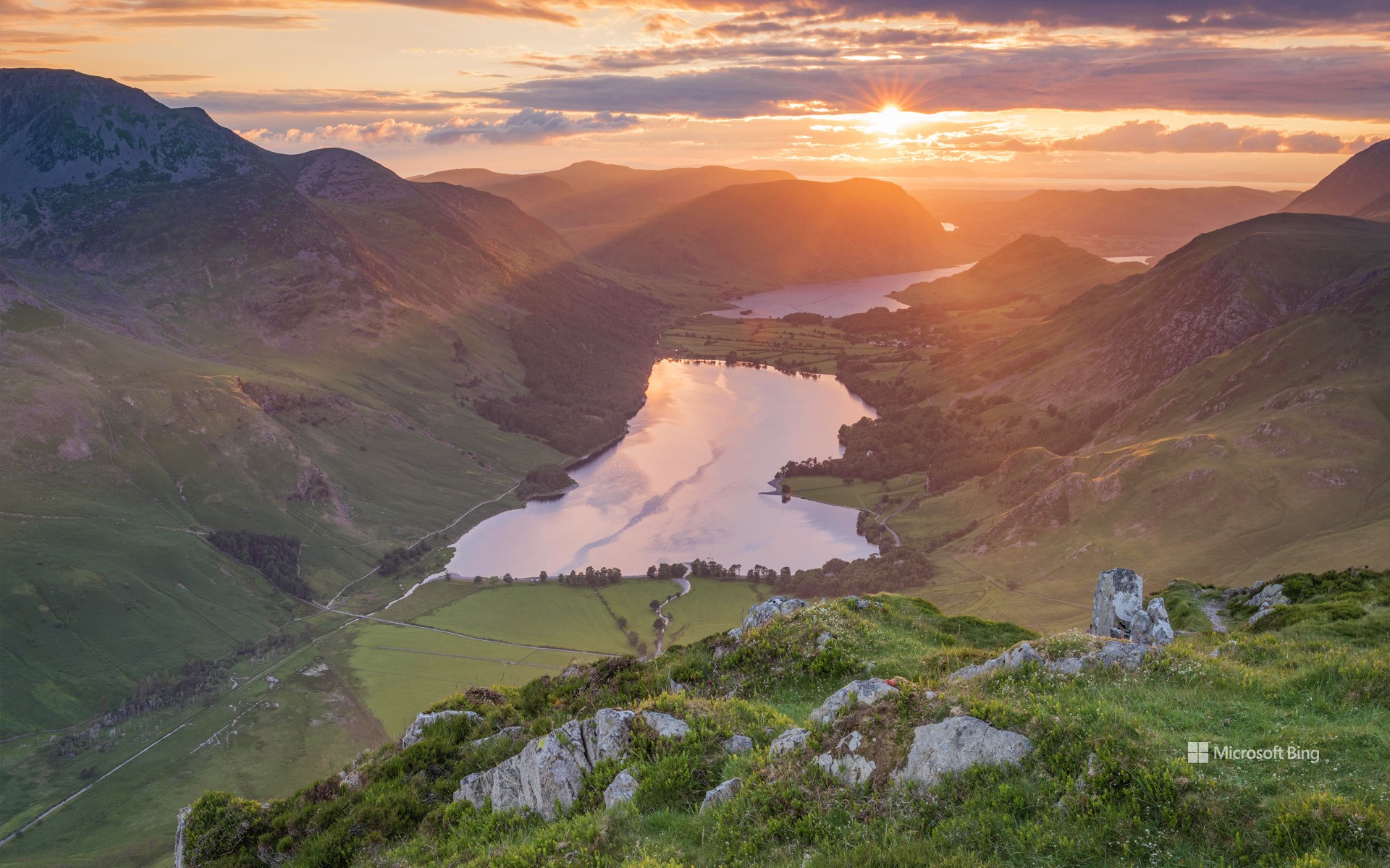 Sunset over Buttermere, Lake District, Cumbria