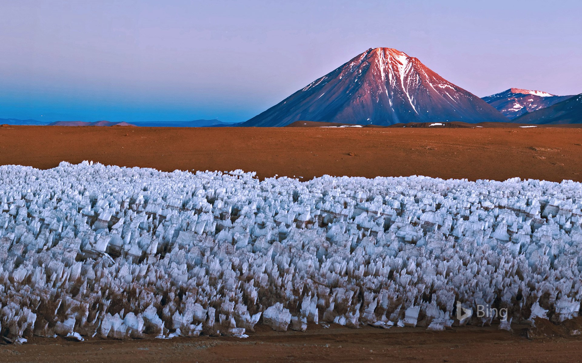 Licancabur volcano on the border of Bolivia and Chile