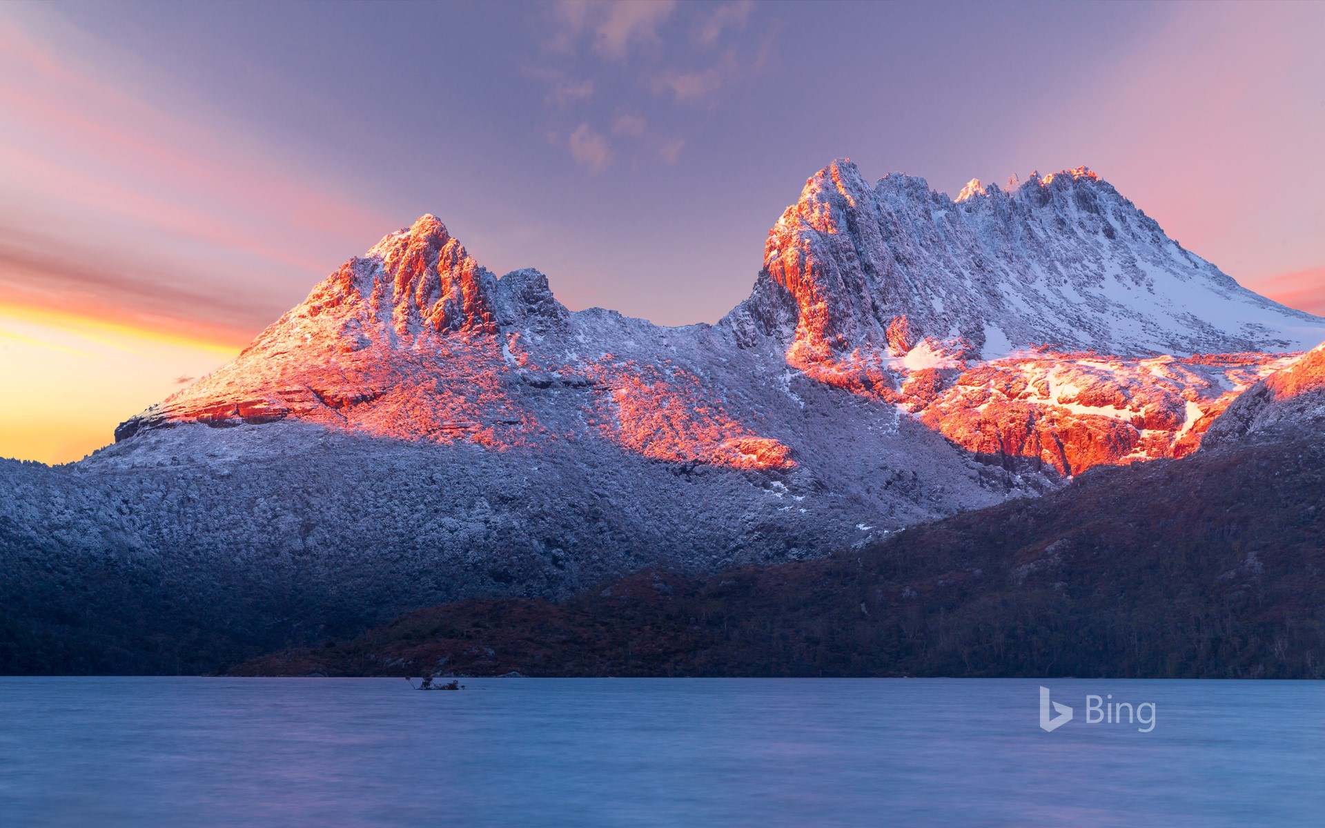 Cradle Mountain, Tasmania, on a very cold morning