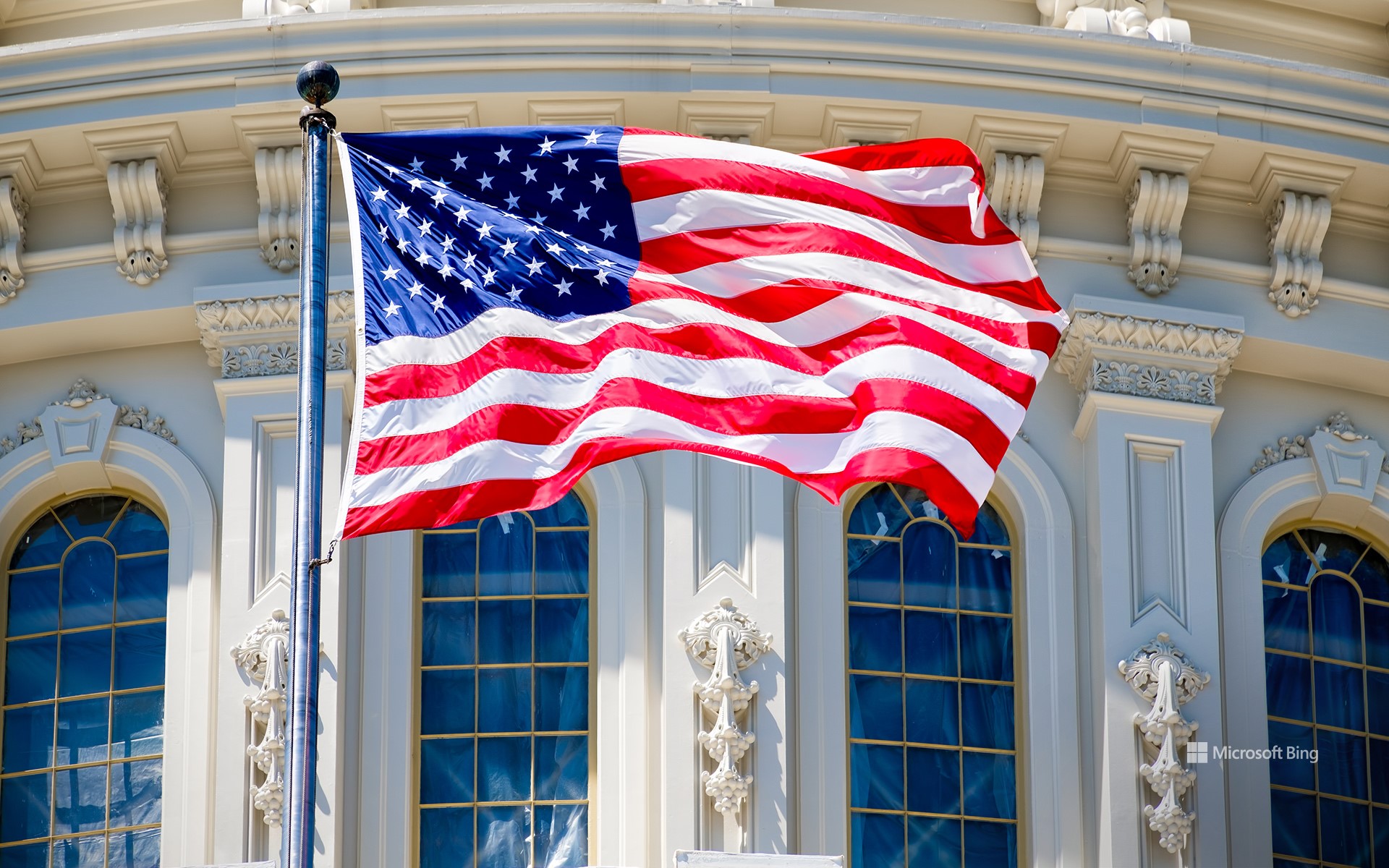 Flag display at the US Capitol, Washington, DC