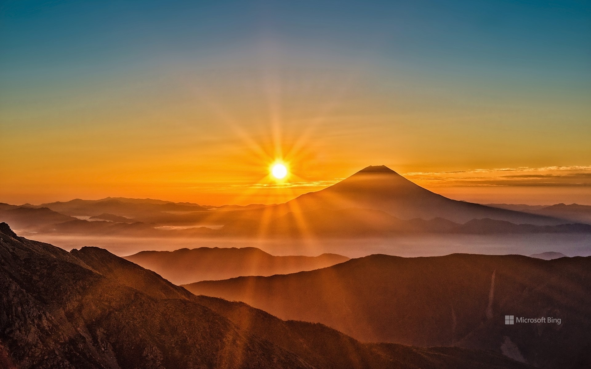 Mount Fuji and sunrise