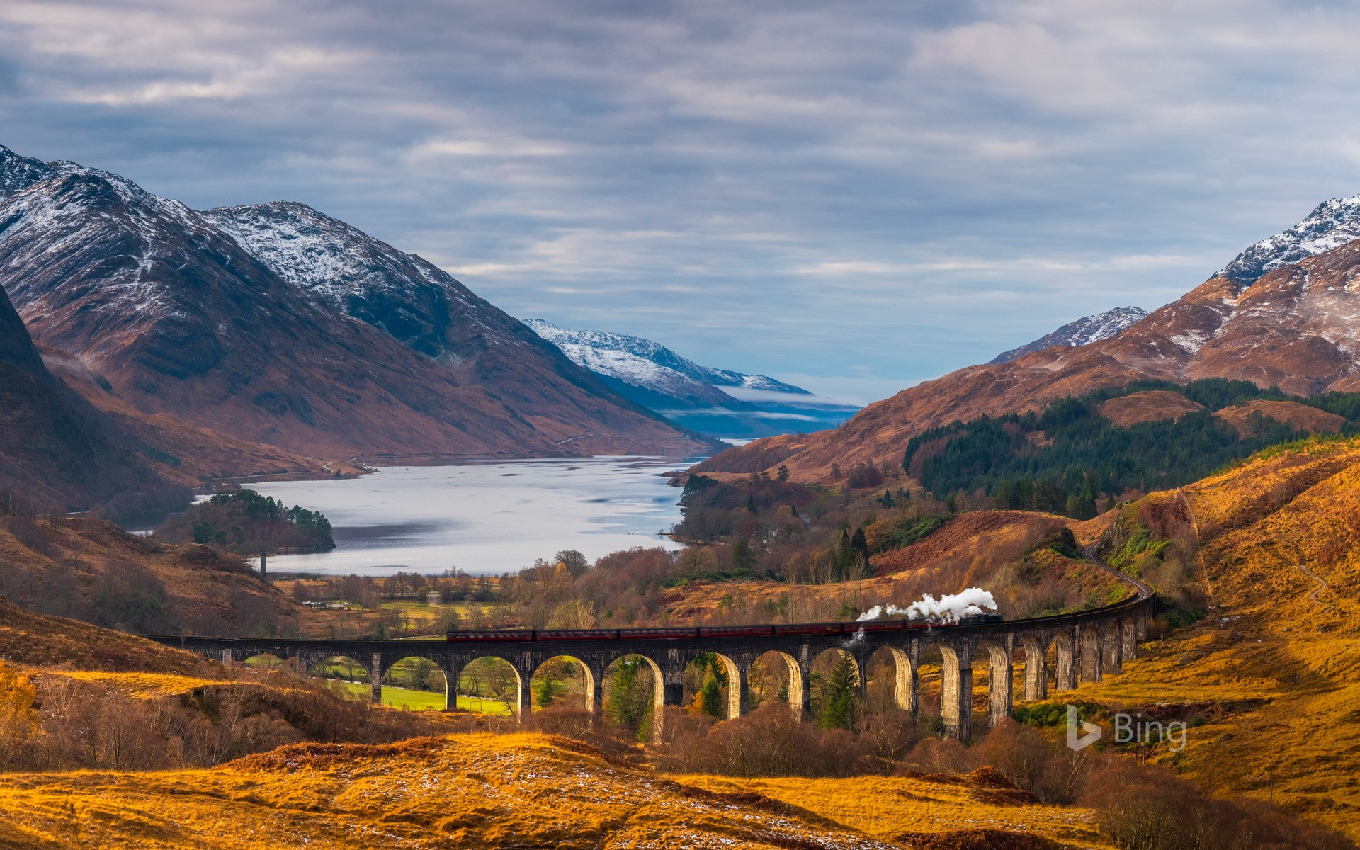 The Glenfinnan Viaduct in Scotland