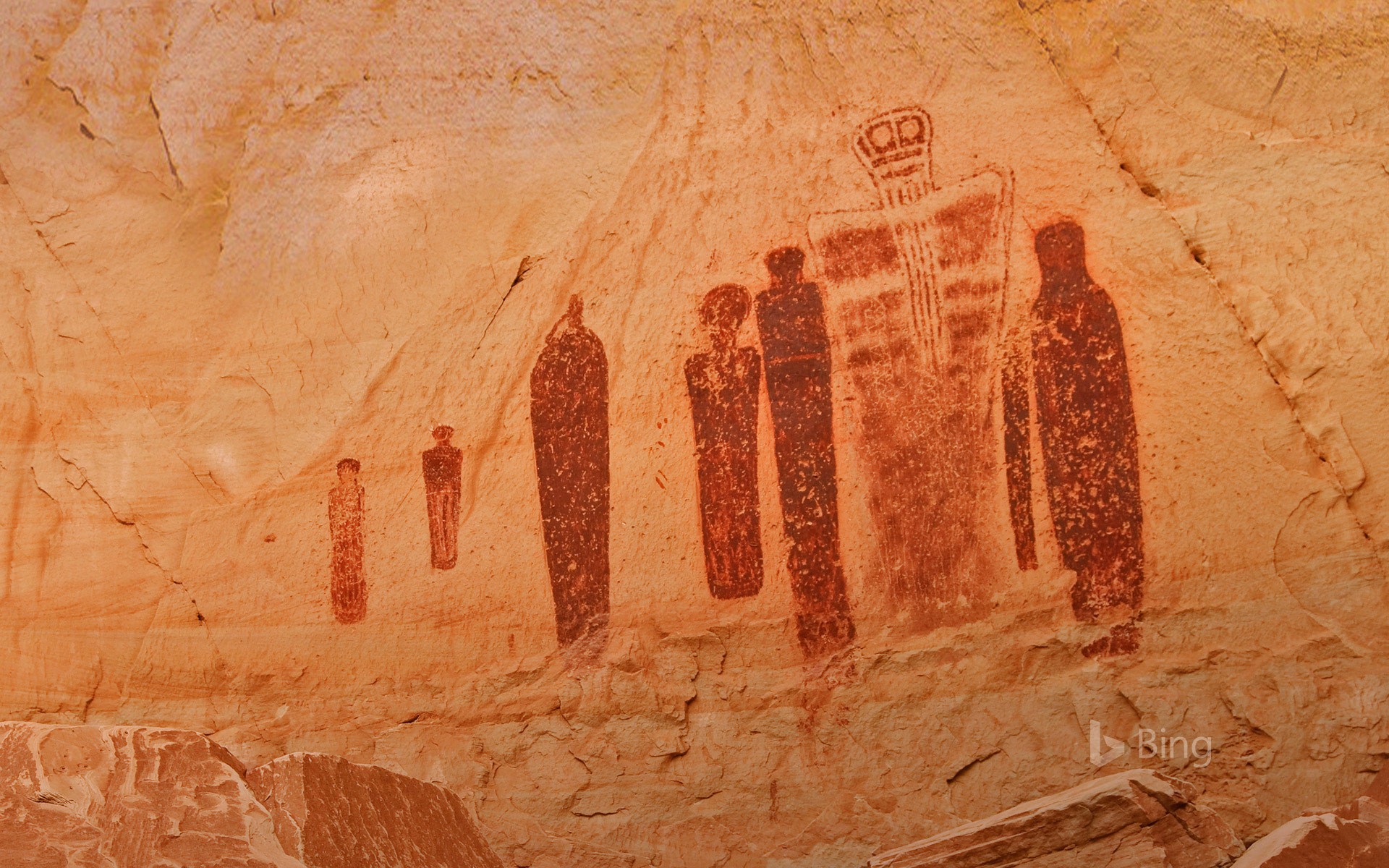 Rock art at the Great Gallery of Horseshoe Canyon, Canyonlands National Park, Utah