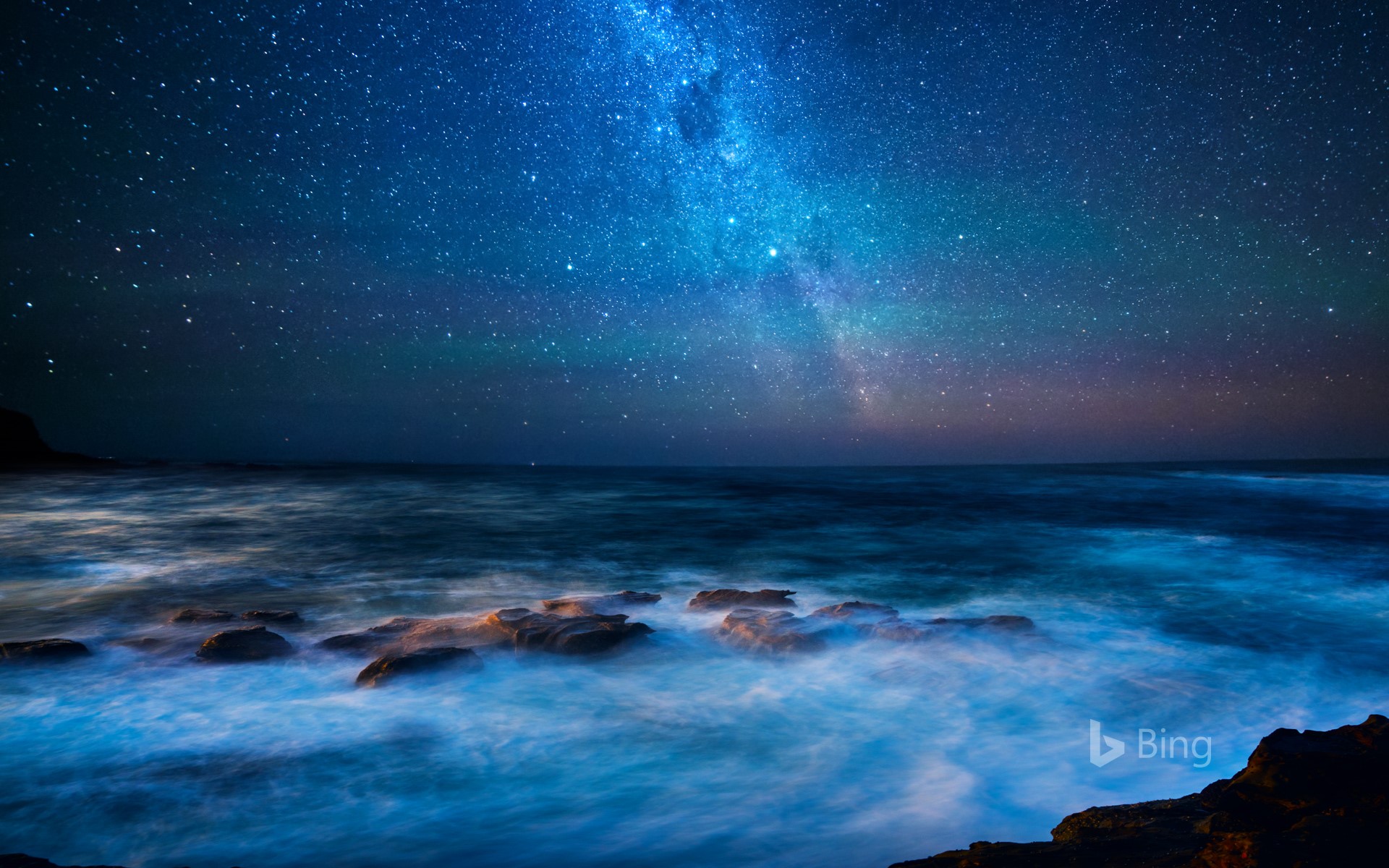 View of the Milky Way from the Great Ocean Road, Victoria, Australia