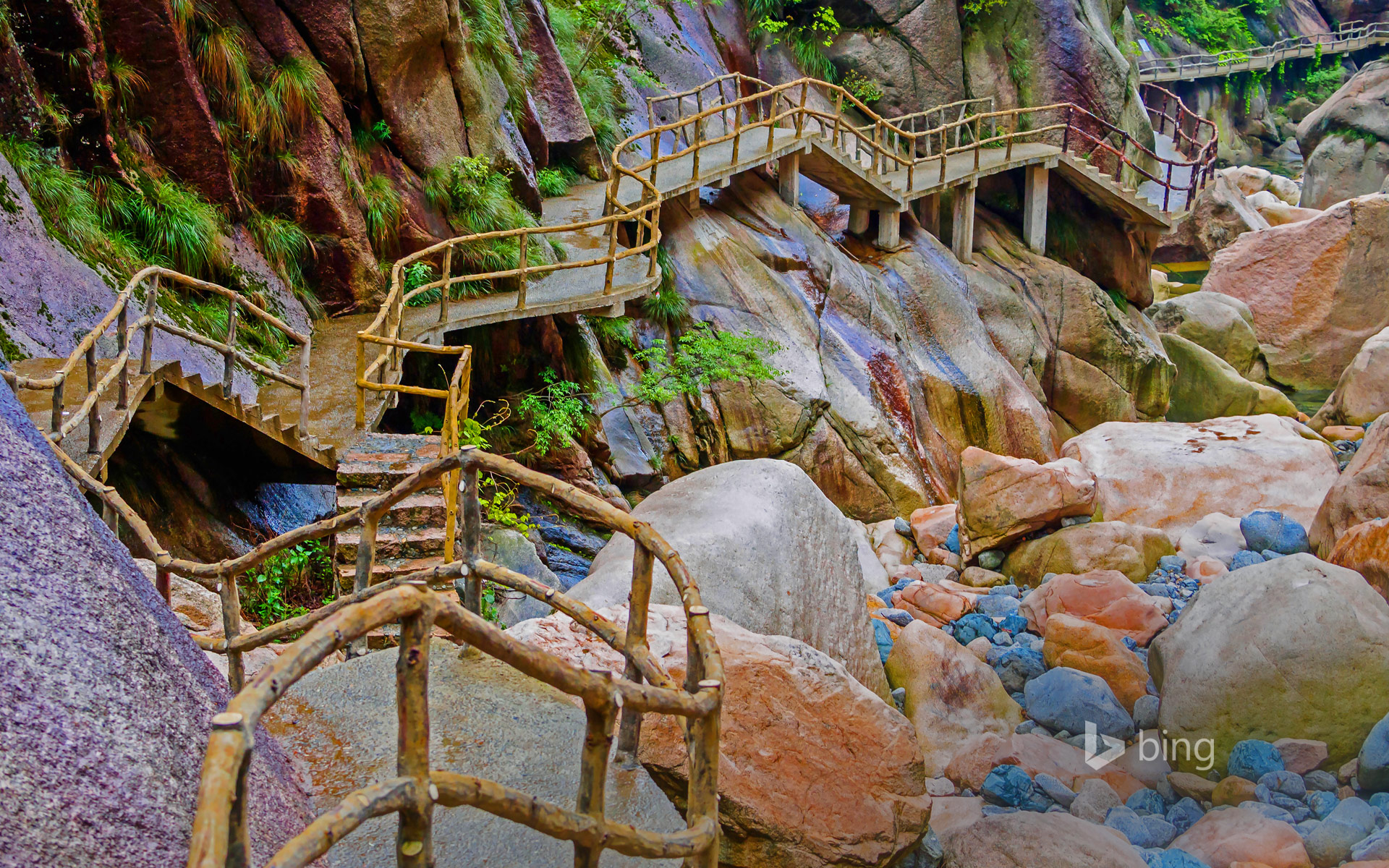 Hui Hang Caravan Trail, crossing the border of Anhui and Zhejiang Provinces, China