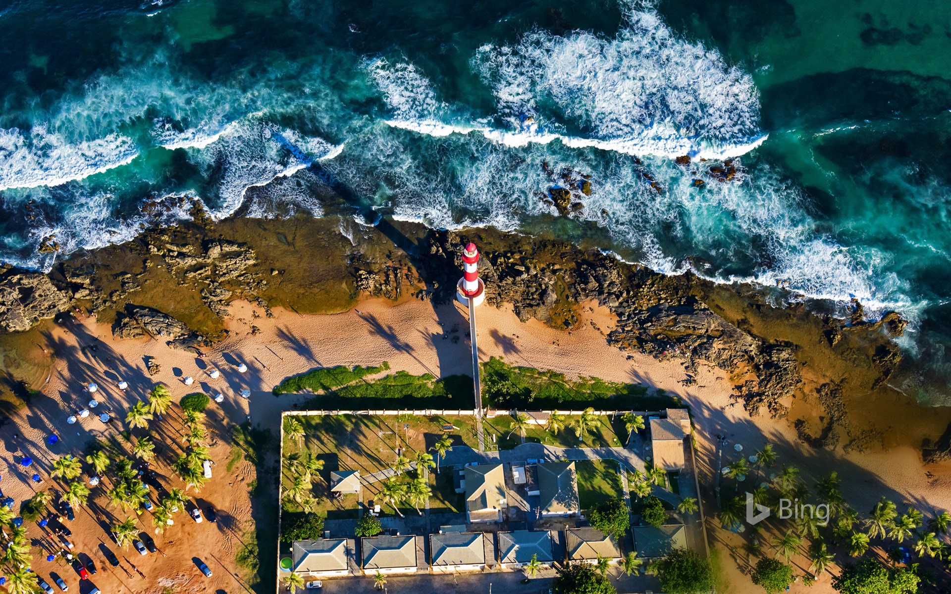 Itapuã Lighthouse in Salvador, Bahia, Brazil