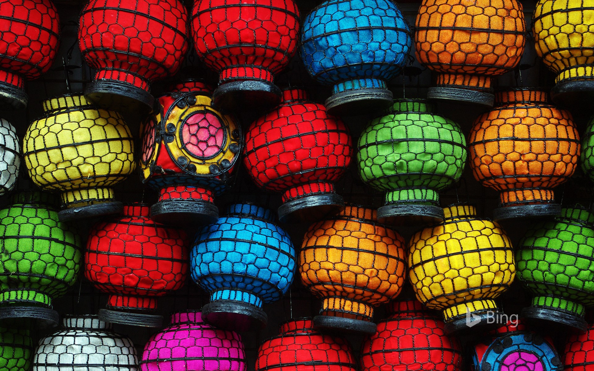 Lanterns on sale at Beijing's Panjiayuan market, China