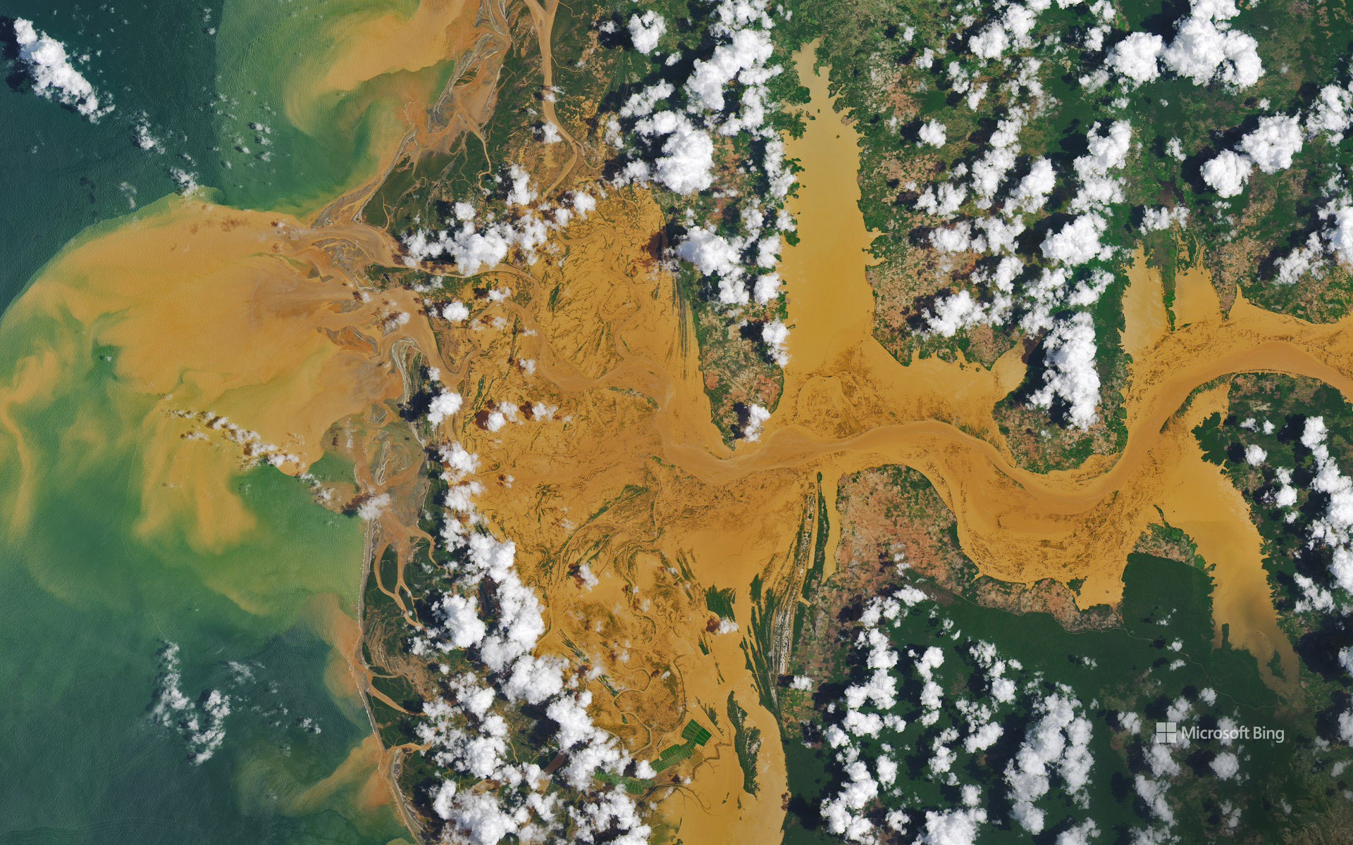 Satellite image of the Mania River in Madagascar