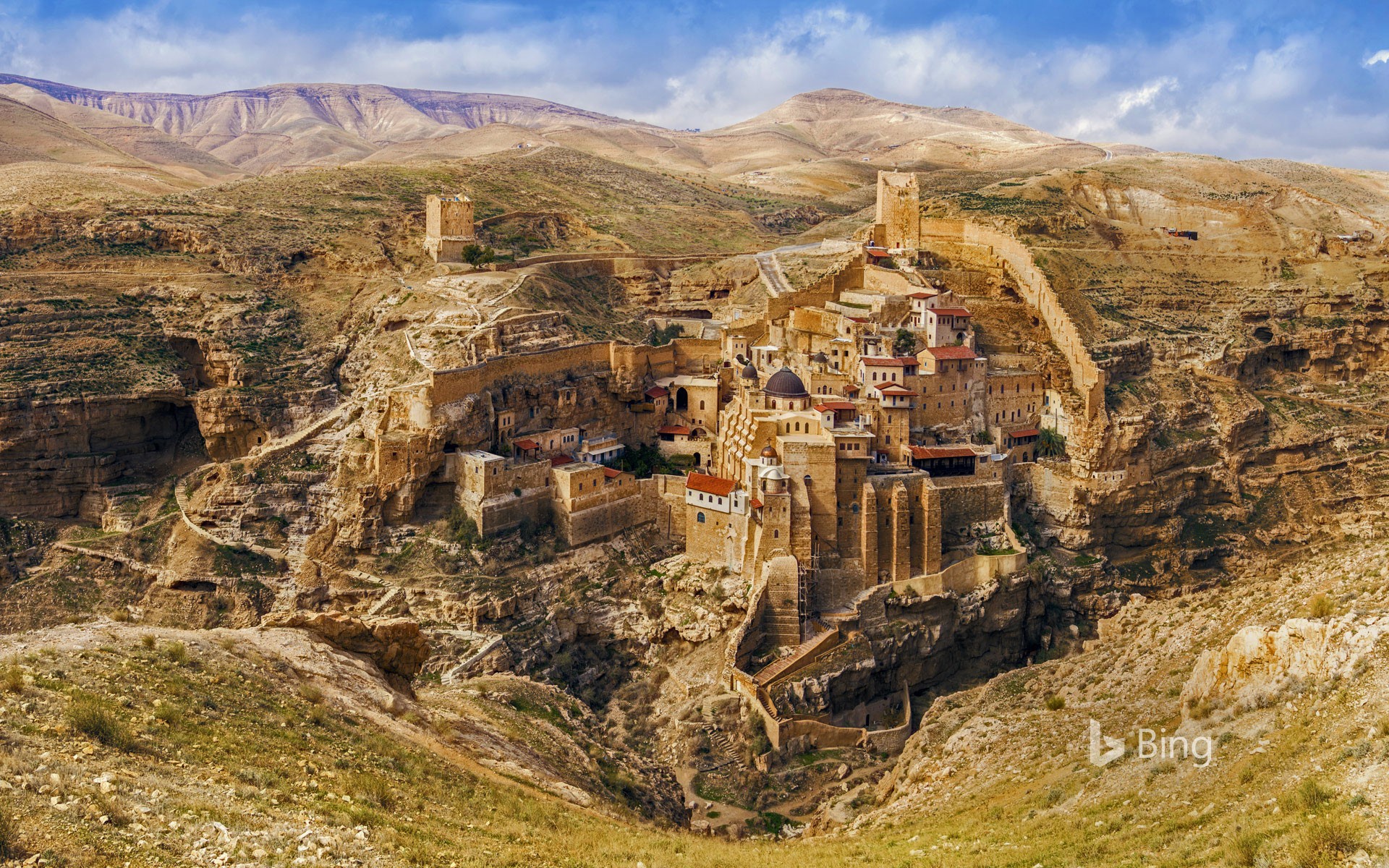Mar Saba monastery overlooking the Kidron Valley, Jerusalem, Israel