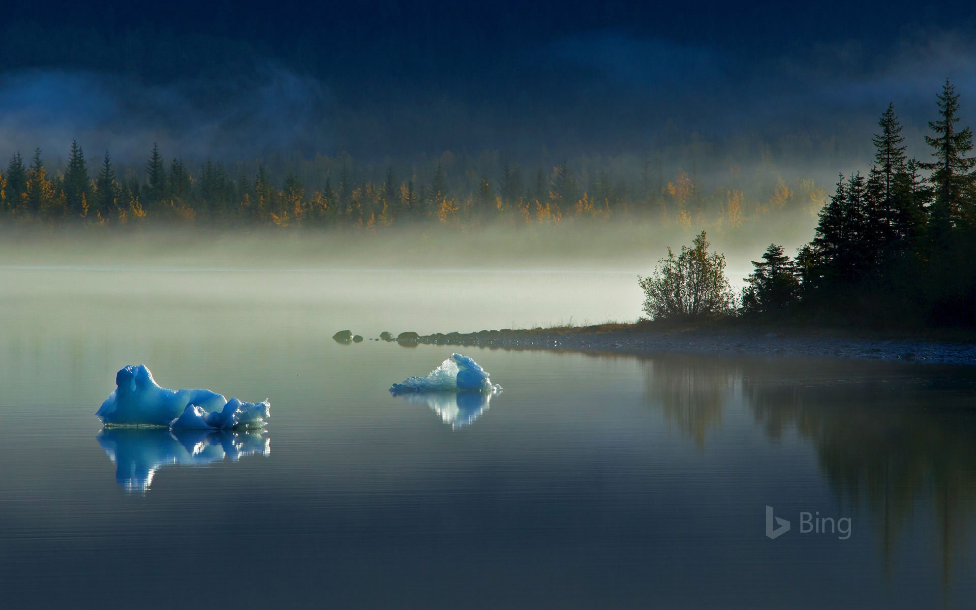 Icebergs On Mendenhall Lake Near Juneau Alaska Bing Wallpapers