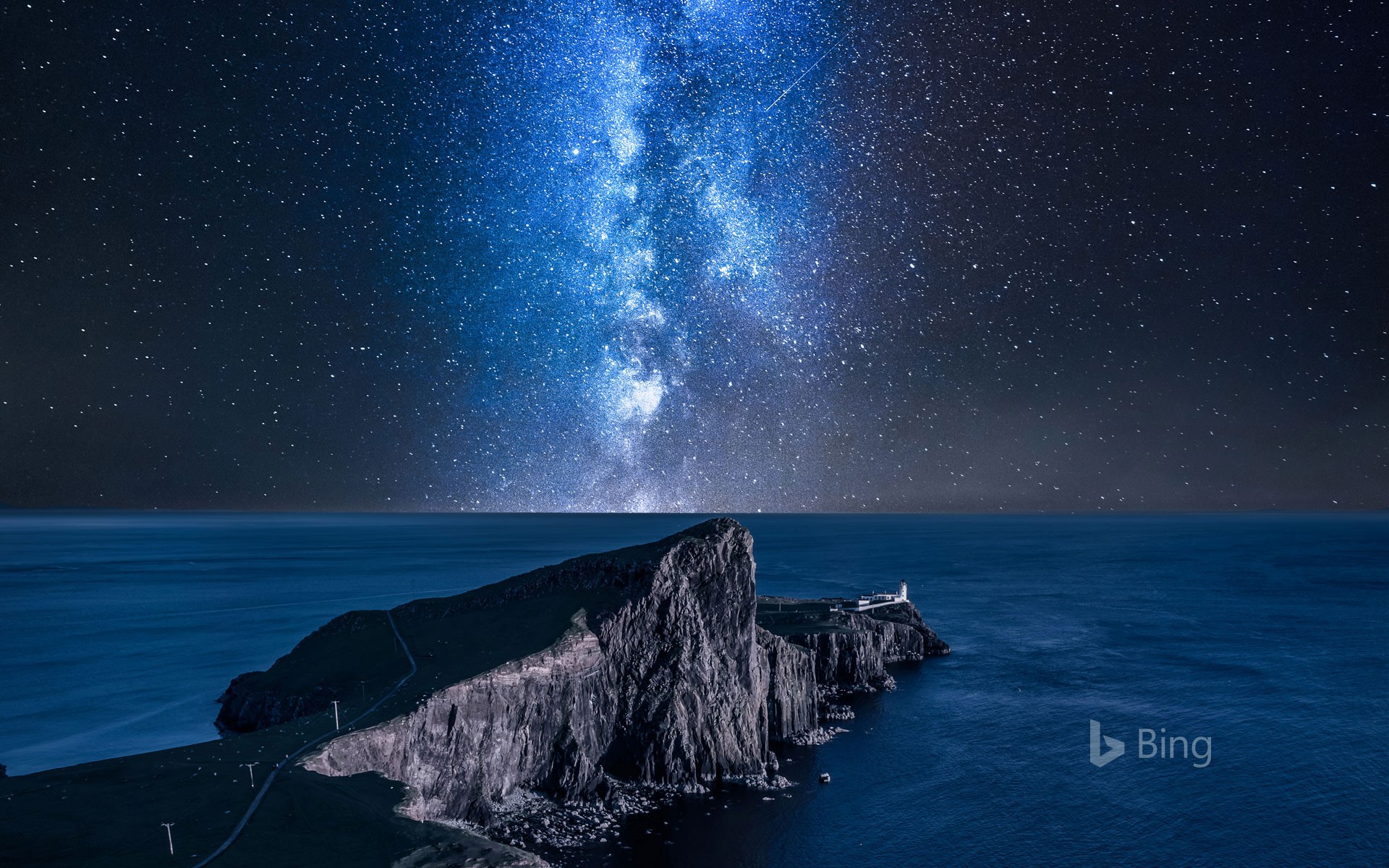 Milky Way over Neist Point Lighthouse, Isle of Skye, Scotland
