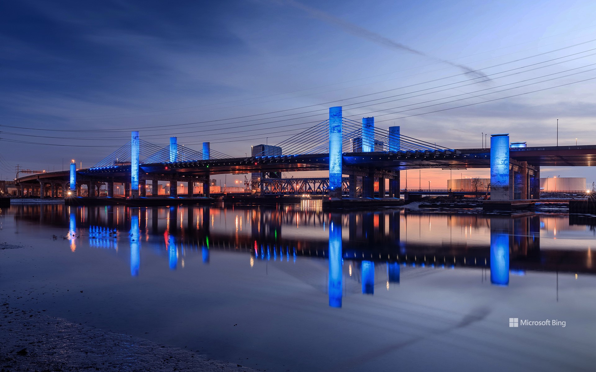 Pearl Harbor Memorial Bridge, New Haven, Connecticut - Bing Wallpapers ...