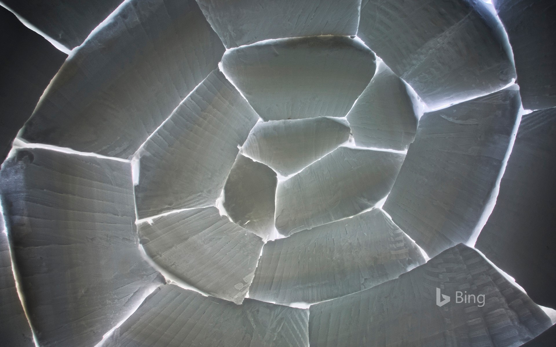 Interior of an igloo on Baffin Island, Nunavut, Canada