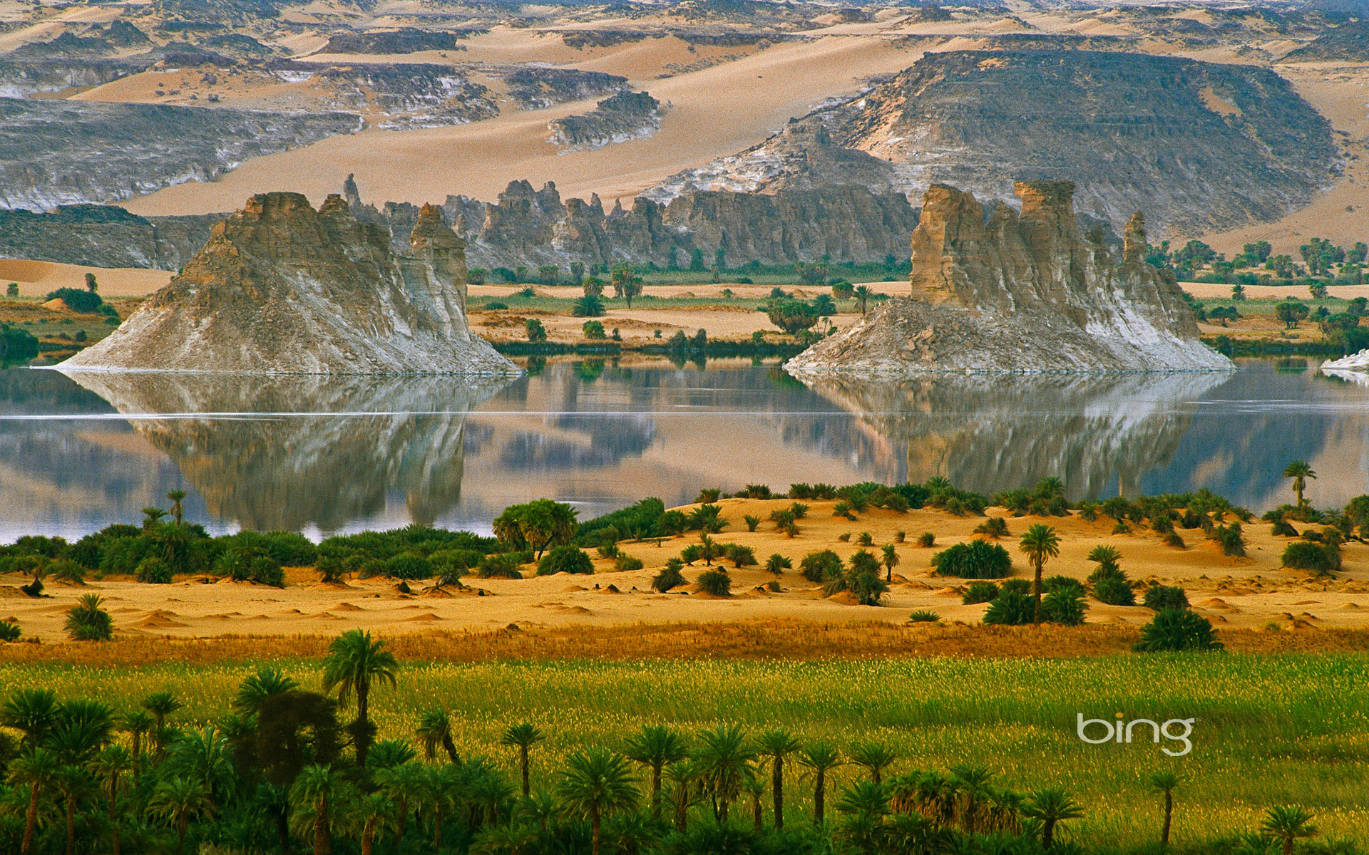 Lake in the Ounianga Serir, northern Chad