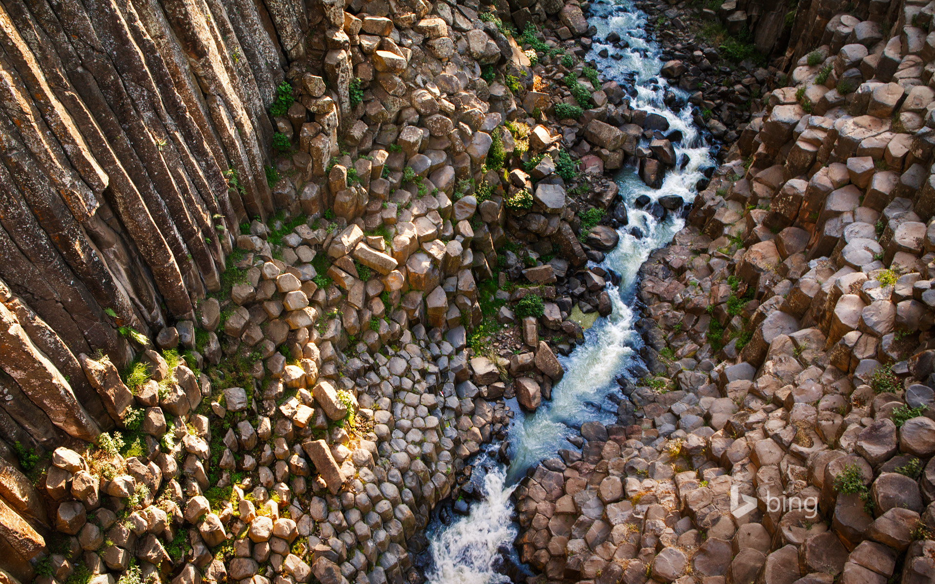 View of the Prismas Basálticos in Huasca de Ocampo, Hidalgo, Mexico