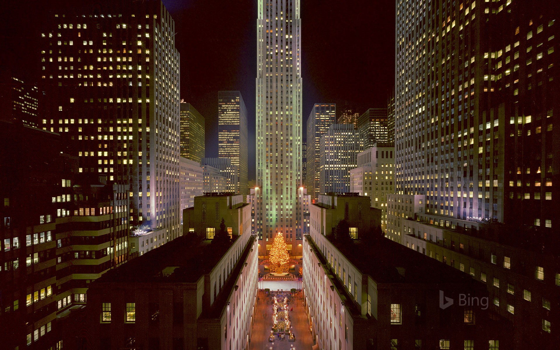 Lighting of the tree at Rockefeller Center in New York City