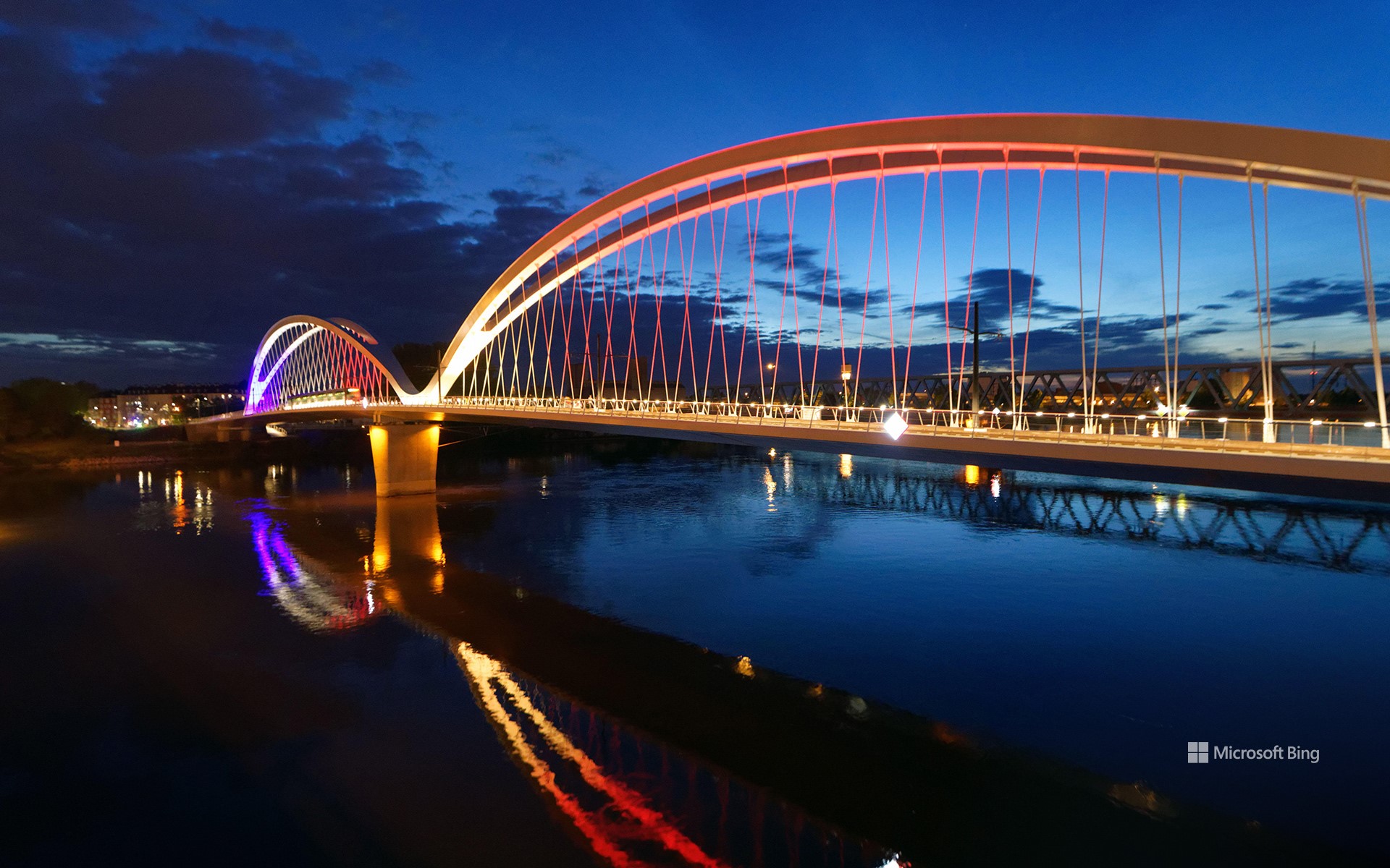 Beatus Rhenanus Bridge over the Rhine, between Strasbourg and Kehl, Strasbourg, France