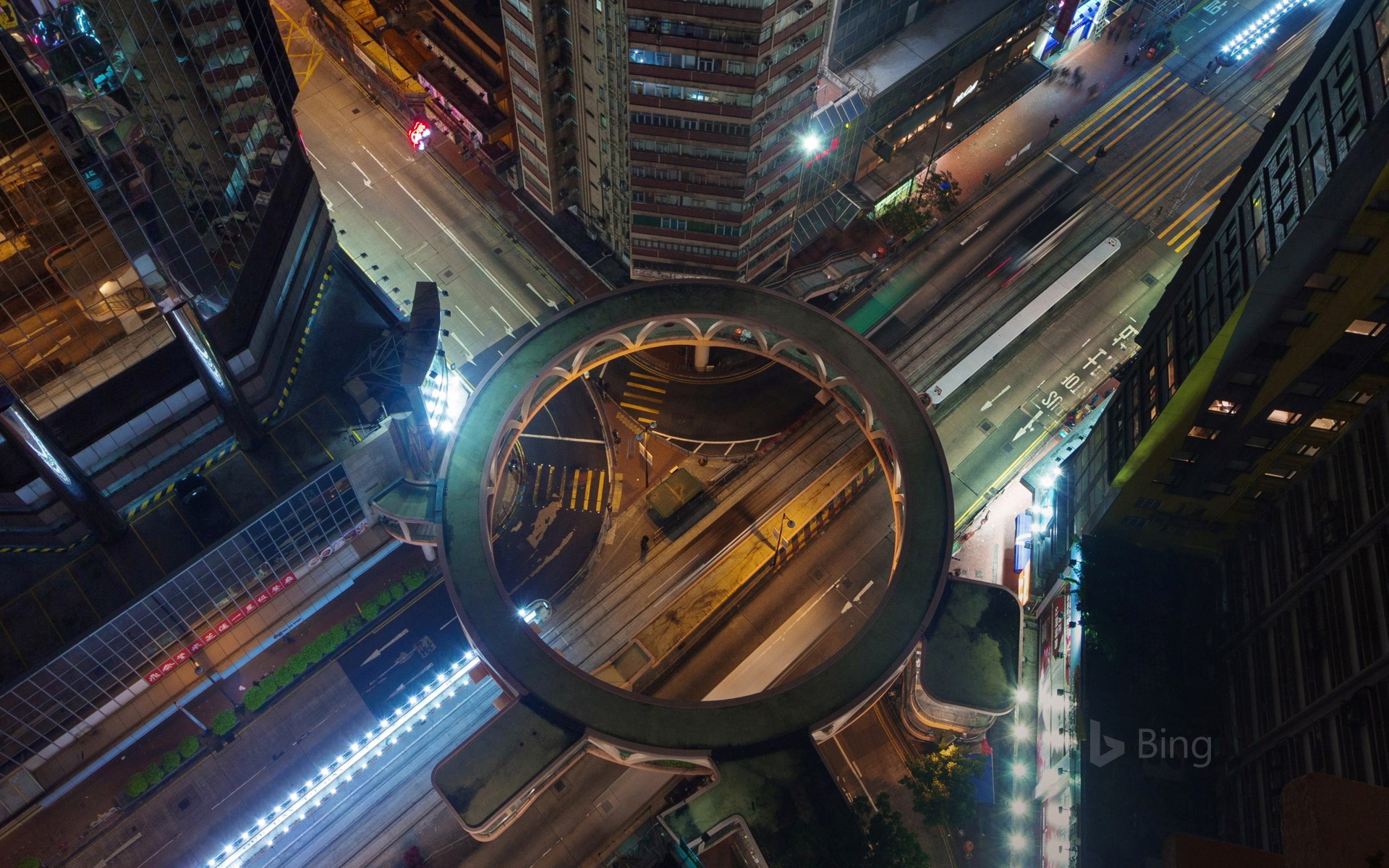 A Pedestrian Skyway In Hong Kong’s Wan Chai District China Bing Wallpapers Sonu Rai