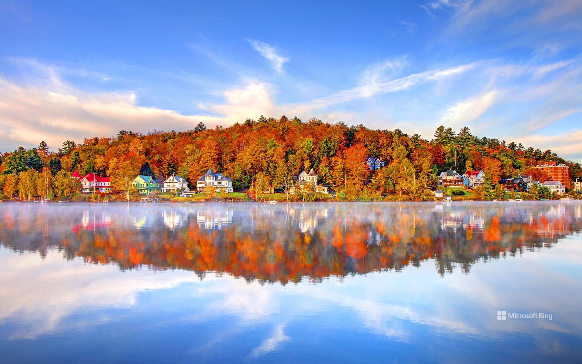 Saranac Lake Village, Adirondack Mountains, New York, USA
