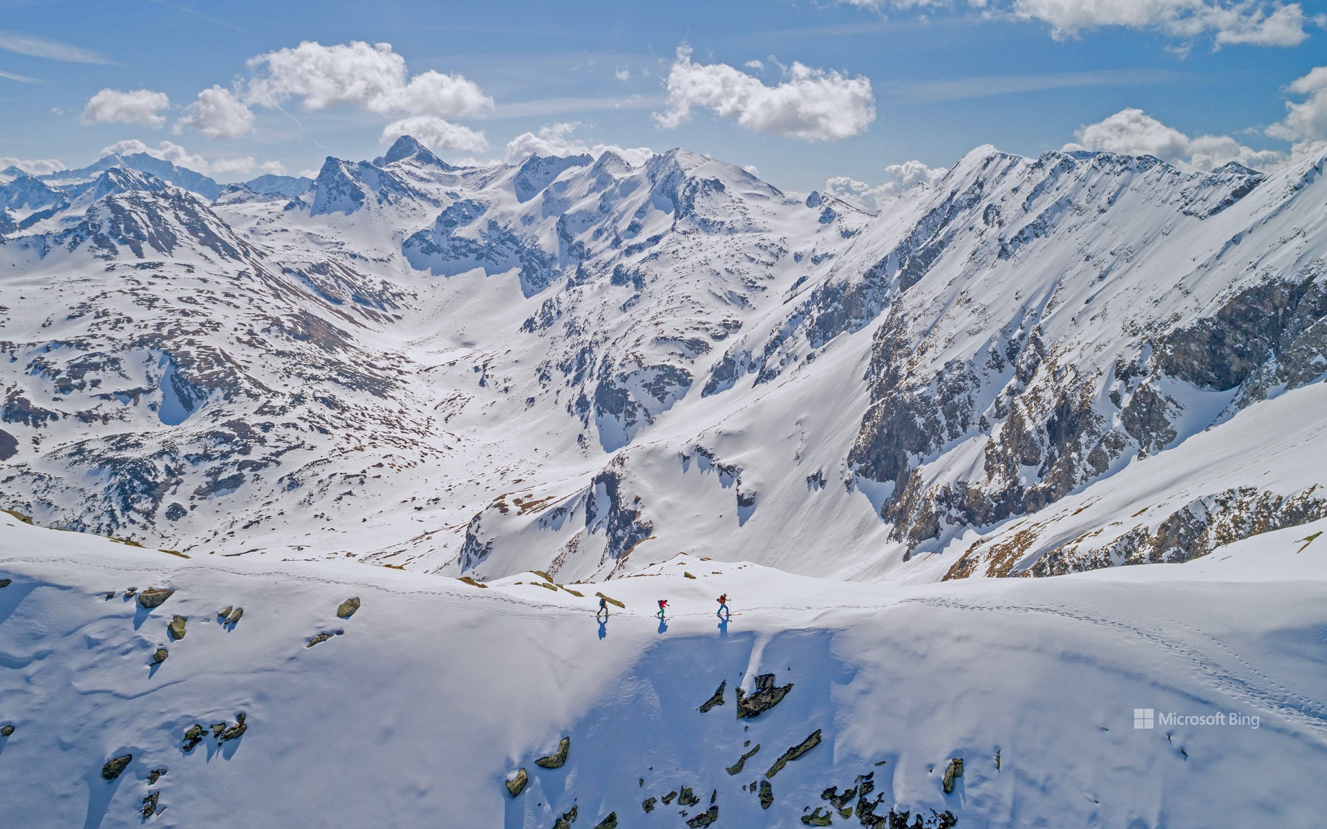 Ski touring in the High Tauern mountain range near Bad Gastein, Austria