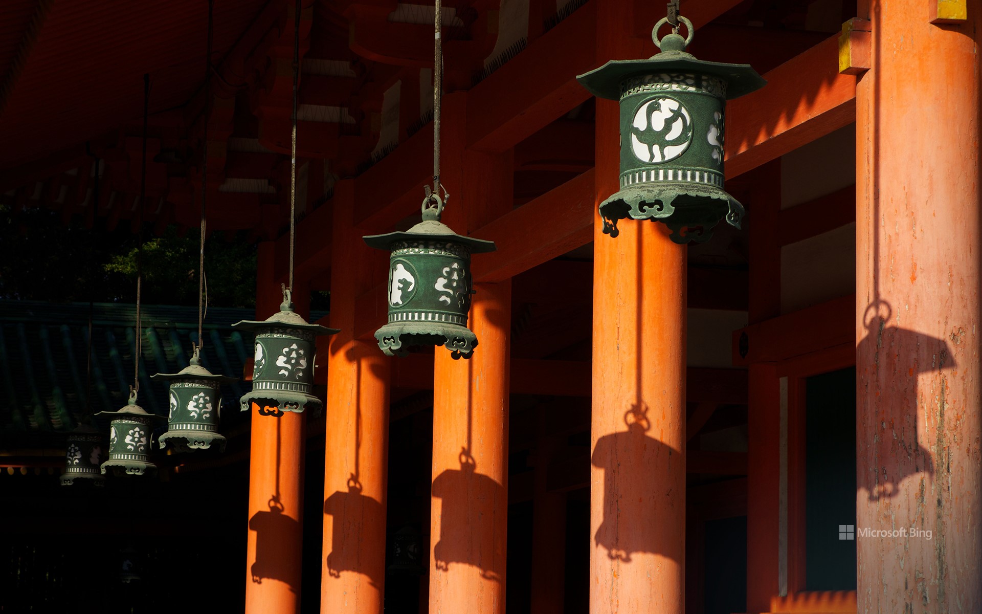 Lanterns at Heian Shrine, Kyoto
