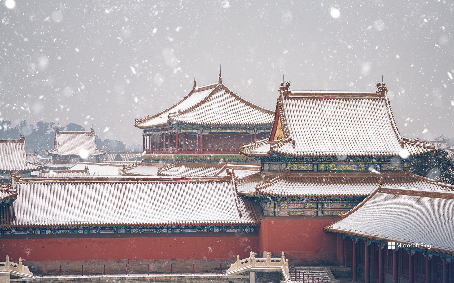 The Forbidden City in the snow, Beijing, China