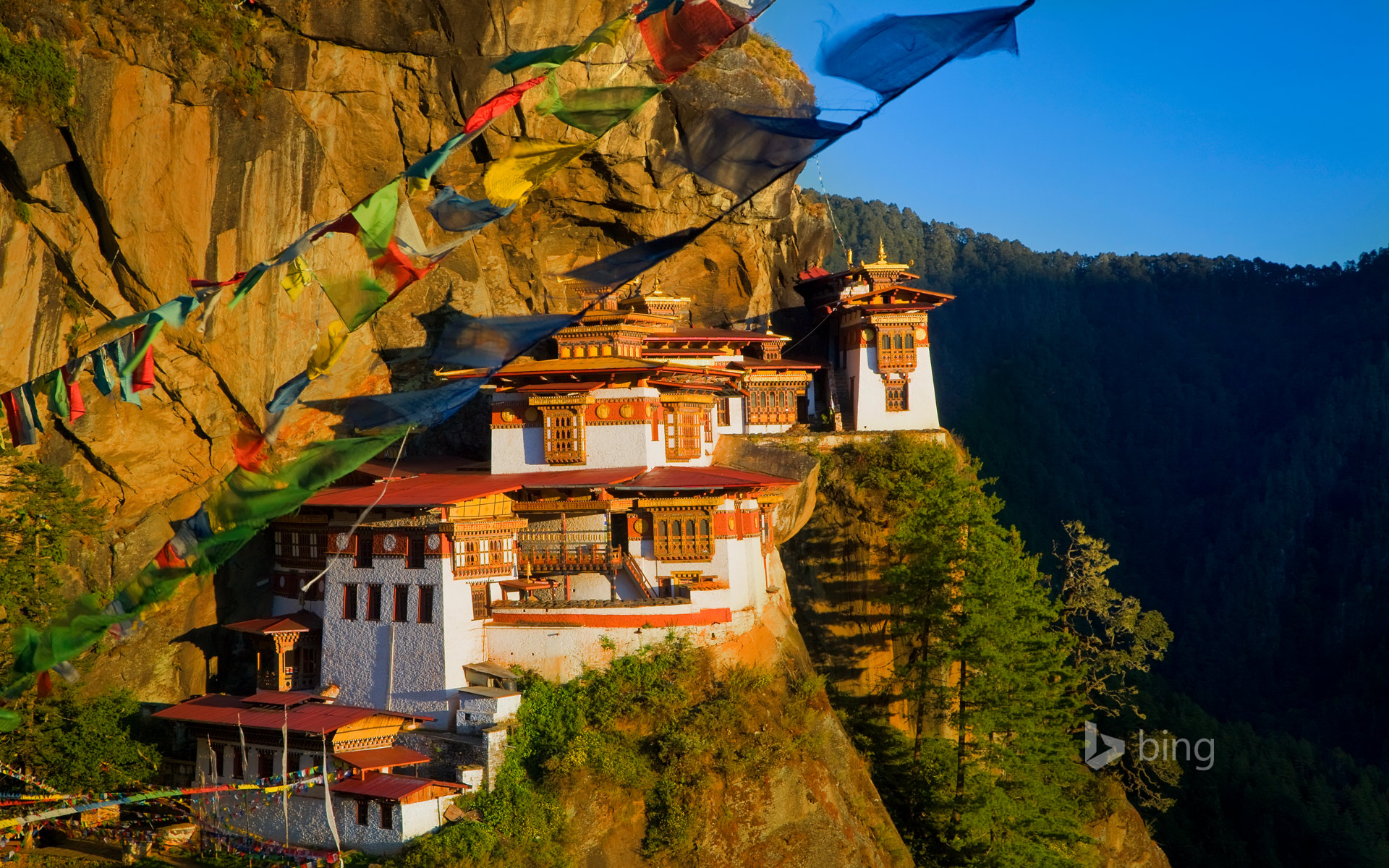 Paro Taktsang, a Buddhist monastery above the Paro Valley in Bhutan