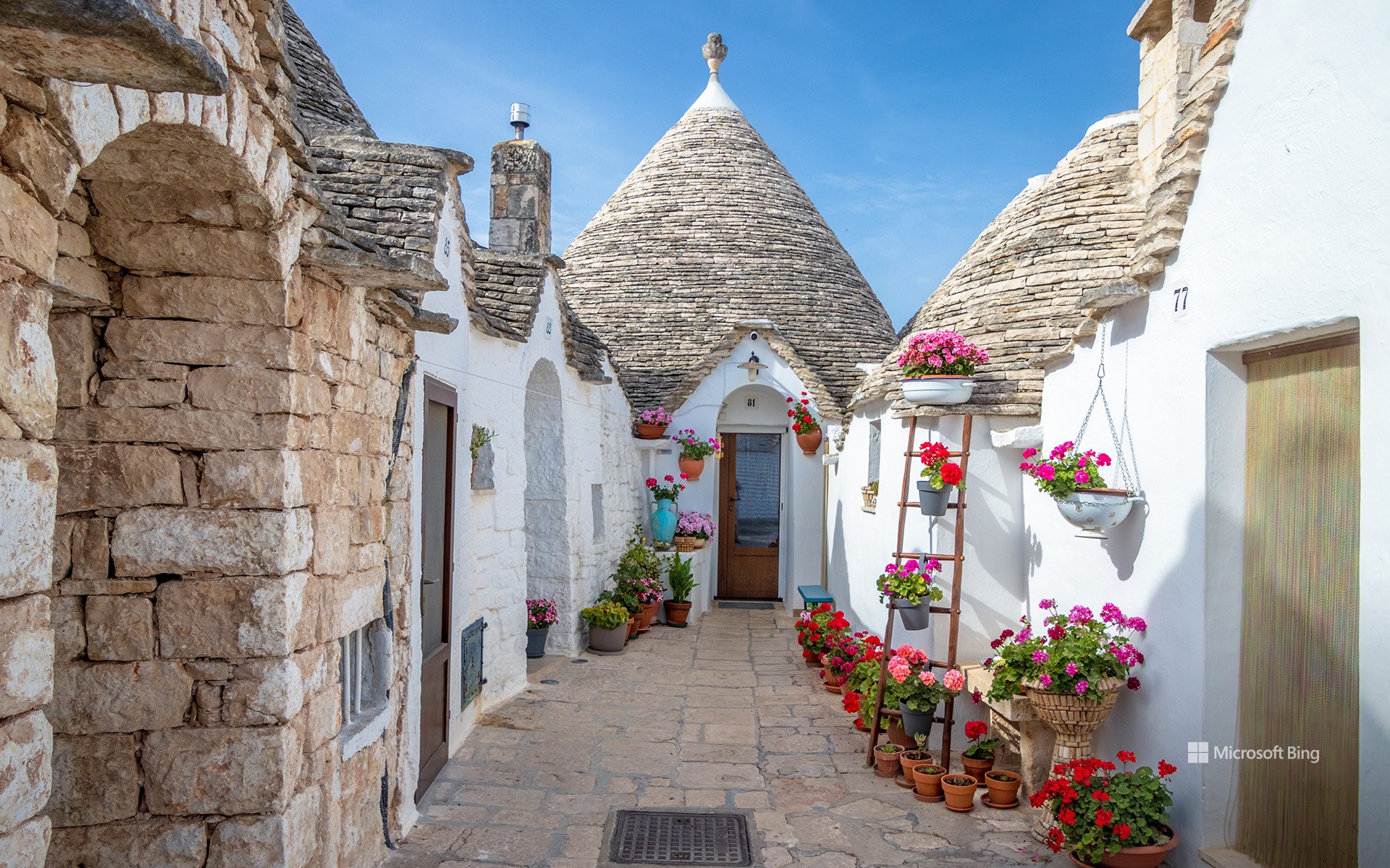 Trullo buildings in Alberobello, Apulia, Italy
