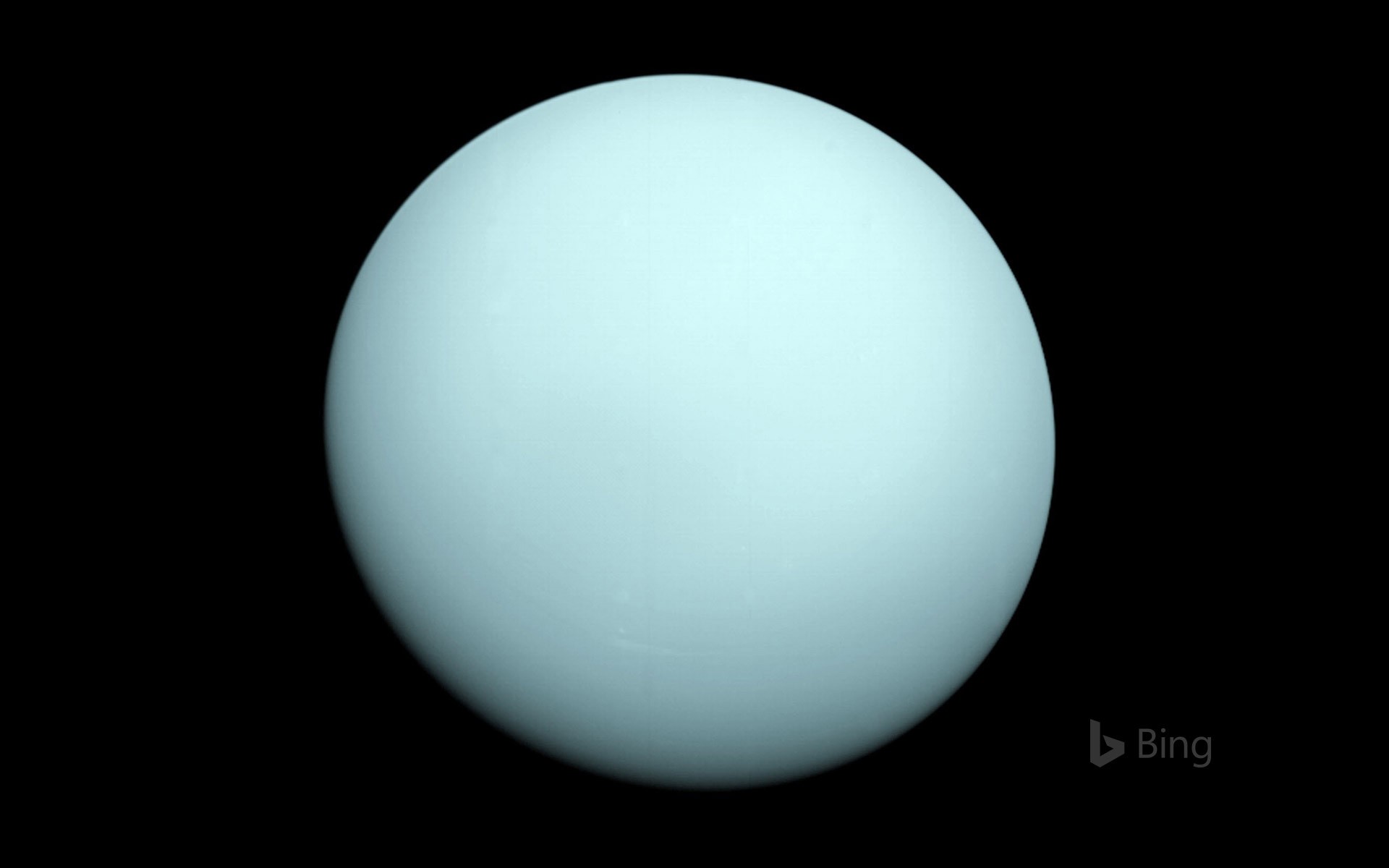 A view of Uranus taken from spacecraft Voyager 2 in 1986